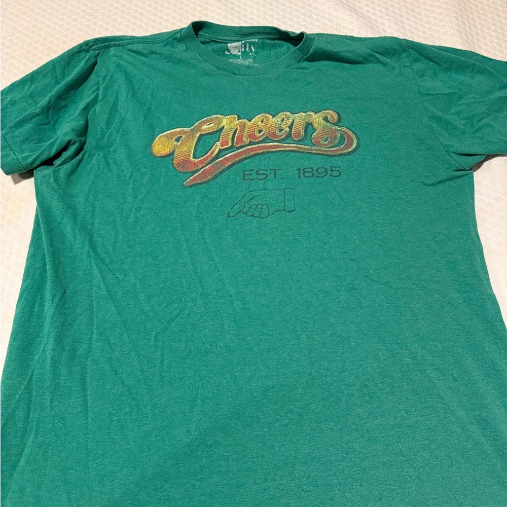 Cheers Green Graphic T-Shirt